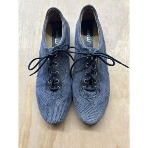 Van Eli Women’s Blue Suede Shoes Sneaker 9.5 M Lace Up Traction Sole Pristine